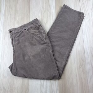 Faherty Corduroy Stretch Terry 5-Pocket Pants Mens Size 38 Inseam 32" Brown
